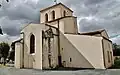 The rear of the church