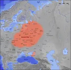Image 9Map of Kievan Rus', 11th century (from History of Belarus)