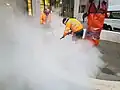 In February 2020, Jon Randles from Proteger Protect Ltd cleaned the meeting circle. Using the Doff system he removed the grime and algae with steam cleaning at 120&nbsp;°C but critically operating at low pressure to avoid damage to the Portland stone