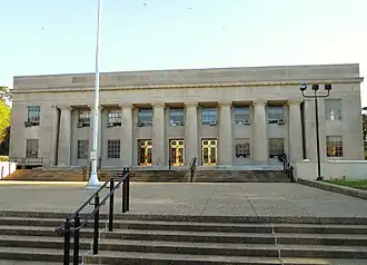 The Elmore County Courthouse is located at 100 E Commerce St. in Wetumpka.