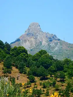 The Rocca Salvatesta face from Fondachelli-Fantina town