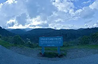 View NW from the parking area off the Blue Ridge Parkway.