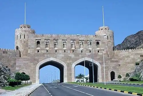 Image 20Muscat Municipality works continuously to beautify the city. Such gates dot roads around Muscat and showcase the traditional roots of the Sultanate (from Tourism in Oman)