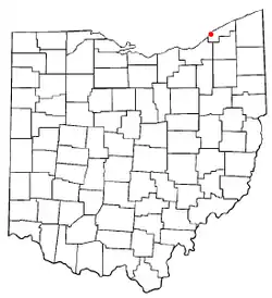 Location of Timberlake, Ohio