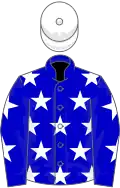 Blue, white stars, white cap