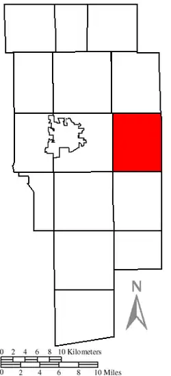 Location of Perry Township in Ashland County