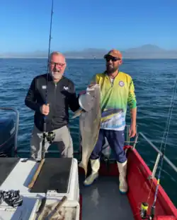 Dusky kob caught during a fishing charter in Mossel Bay