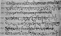 Signatures of the Marathas line 4 is the handwriting of Balaji Bajirao.